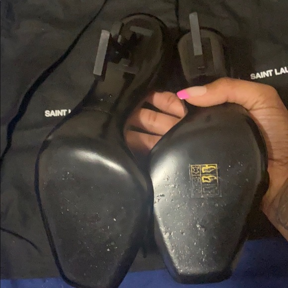 YSL Opyum heel sandals - matte black - Picture 4 of 8